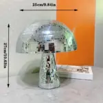 Retro style glass disco mushroom decoration