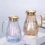 Retro style glass water jug matching cups set