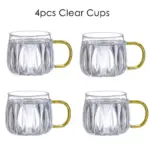 Retro style glass water jug matching cups set