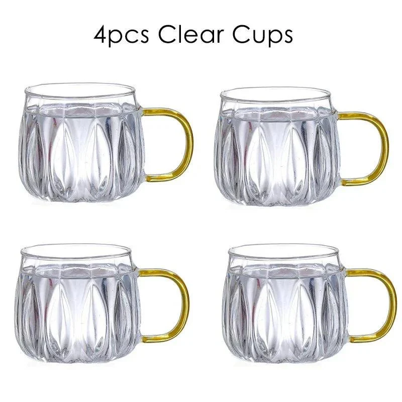 Retro Style Glass Water Jug Matching Cups Set 190059