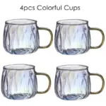 Retro style glass water jug matching cups set