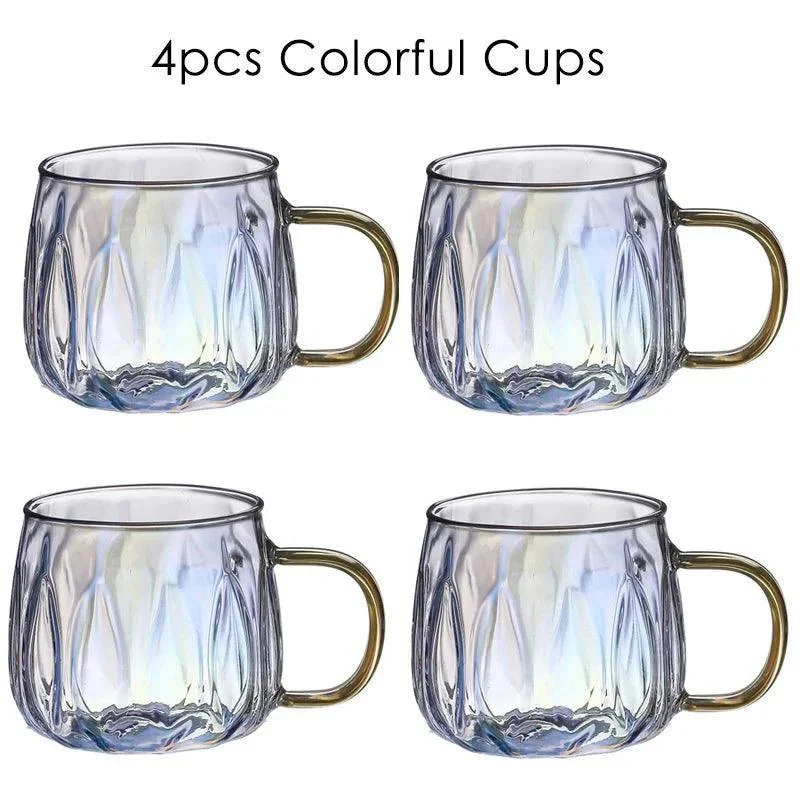 Retro Style Glass Water Jug Matching Cups Set 426020