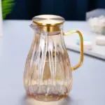 Retro style glass water jug matching cups set