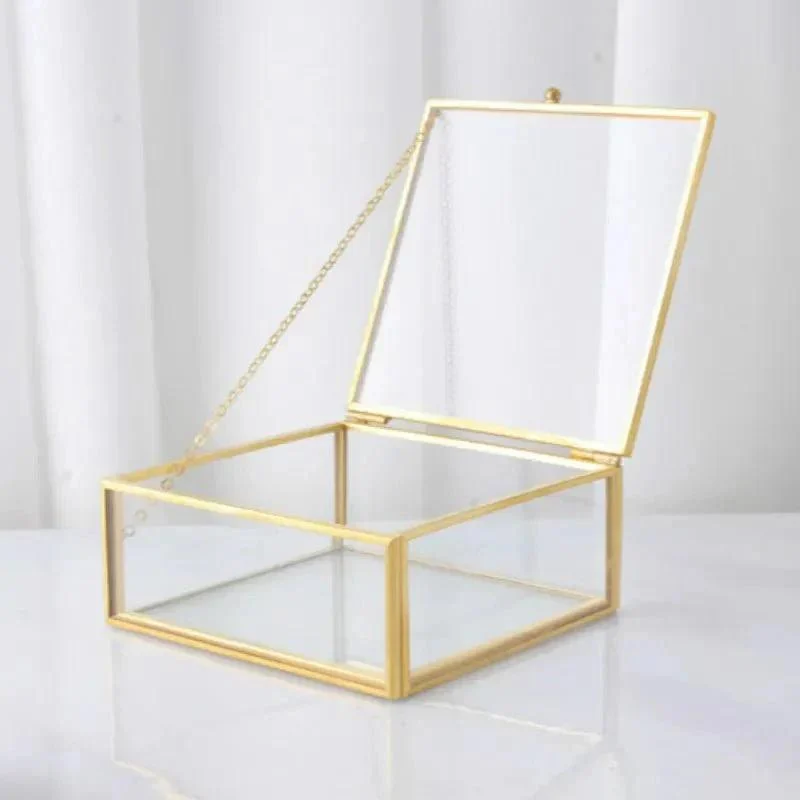 Retro Style Gold Glass Jewellery Tray 652917