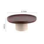 Retro style japanese acacia wood cake tray