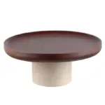 Retro style japanese acacia wood cake tray
