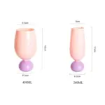 Retro style pastel coloured tulip goblet