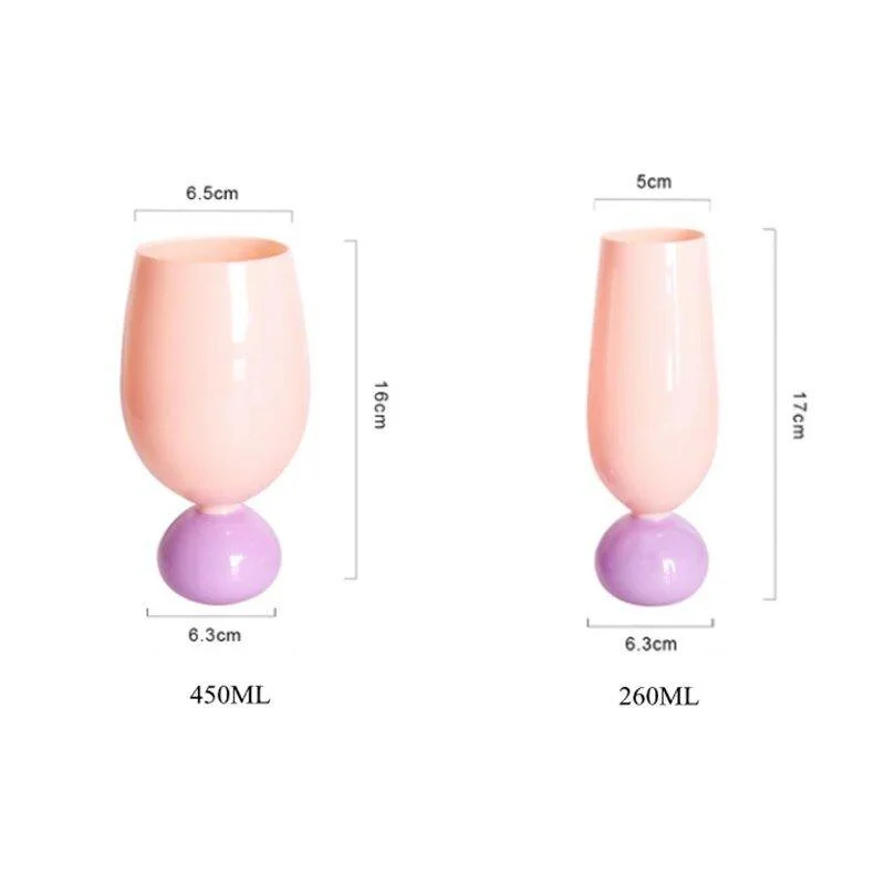 Retro Style Pastel Coloured Tulip Goblet 289574