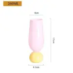 Retro style pastel coloured tulip goblet