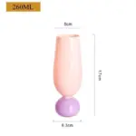 Retro style pastel coloured tulip goblet