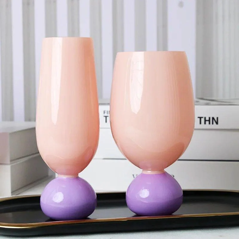 Retro Style Pastel Coloured Tulip Goblet 752684