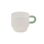 Retro style stackable jade green mug