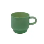 Retro style stackable jade green mug