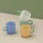 Retro style stackable jade green mug