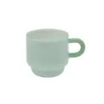 Retro style stackable jade green mug