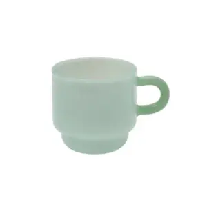 Retro Style Stackable Jade Green Mug