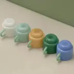 Retro style stackable jade green mug