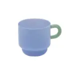 Retro style stackable jade green mug