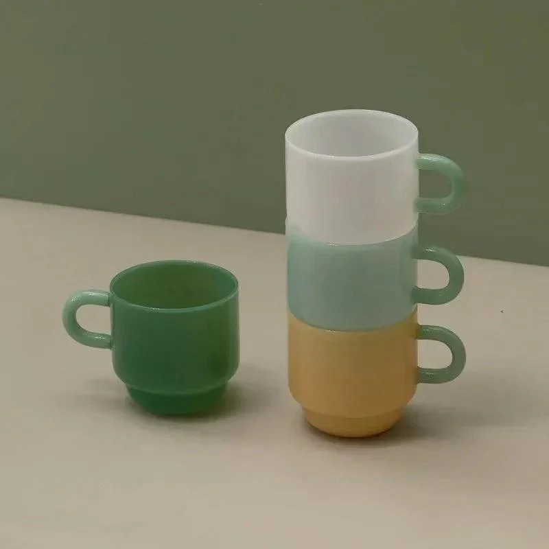 Retro Style Stackable Jade Green Mug 847284