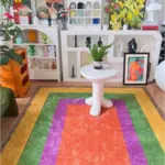 Retro sweet soft printed rug
