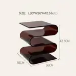Retro transparent living room side table