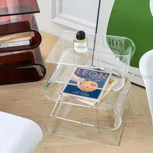 Retro Transparent Living Room Side Table