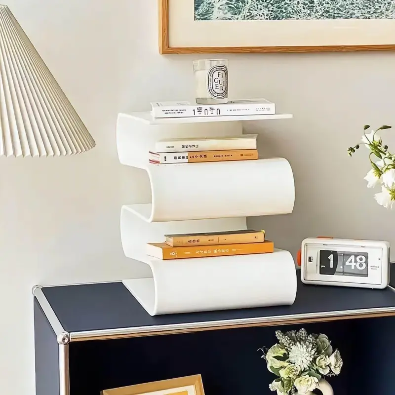 Retro transparent living room side table