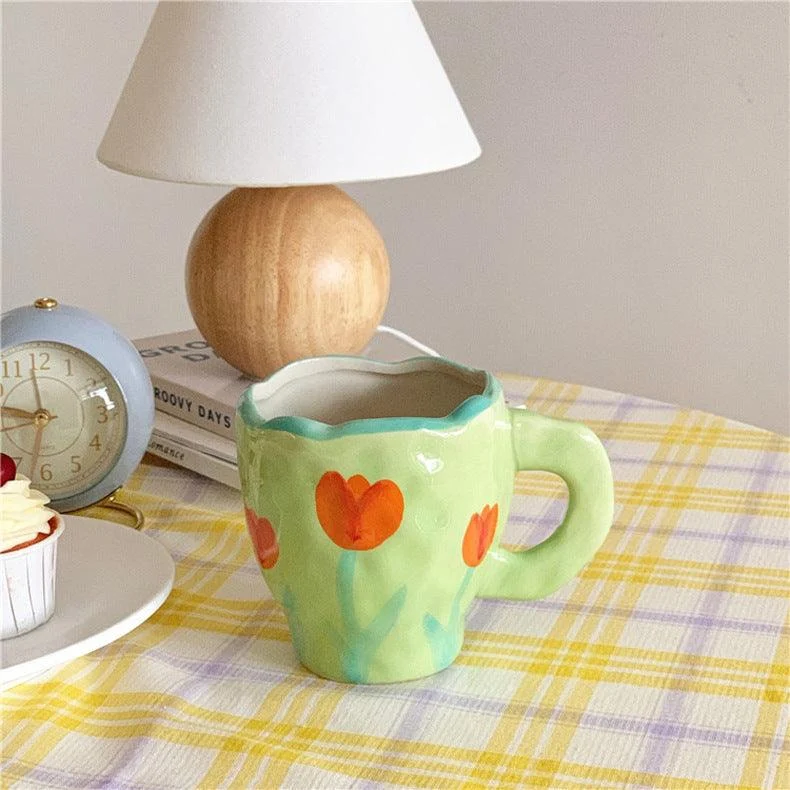 Retrohandpaintedmugcottagecore 1