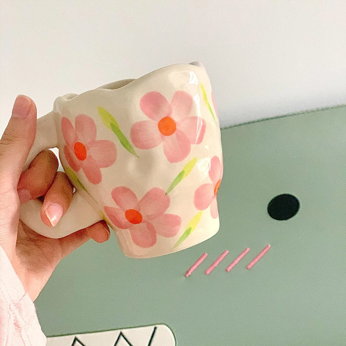 Retrohandpaintedmugcottagecore 6