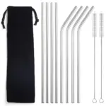 Reusable metal drinking straws 8pcdrinkswareliving simply house