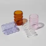 Ripple glass tumbler cup