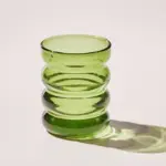 Ripple glass tumbler cup