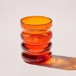 Ripple glass tumbler cup