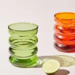 Ripple glass tumbler cup