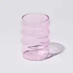 Ripple glass tumbler cup