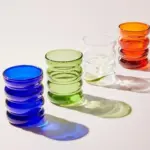 Ripple glass tumbler cup