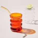 Ripple glass tumbler cup