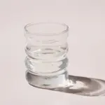 Ripple glass tumbler cup