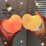 Romantic love heart shaped led lamp