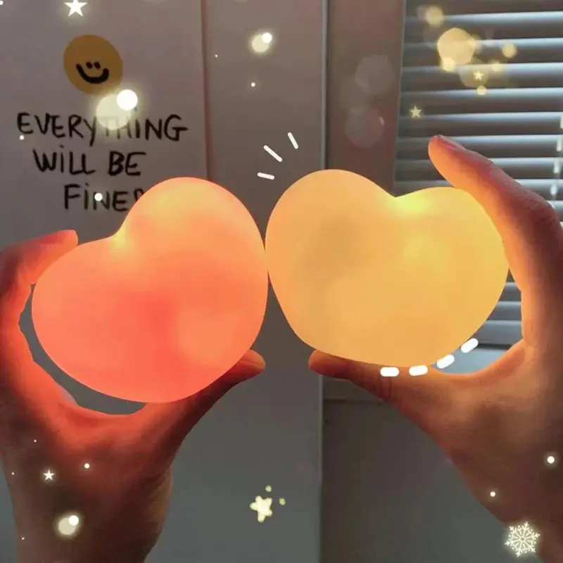 Romantic love heart shaped led lamp