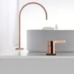 Rose gold 360 degree rotating bathroom faucet