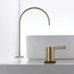 Rose gold 360 degree rotating bathroom faucet