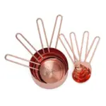 Rose gold stainless steel measuring cups main