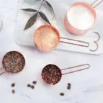 Rose gold stainless steel measuring cups main