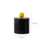 Rotating storage box with contrasting lid