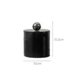 Rotating storage box with contrasting lid