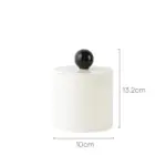 Rotating storage box with contrasting lid