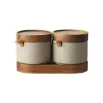 Round ceramic seasoning jar setkitchenliving simply house