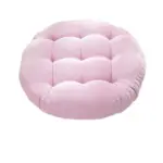 Round corduroy solid tufted thick cushion