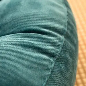 Round Corduroy Solid Tufted Thick Cushion